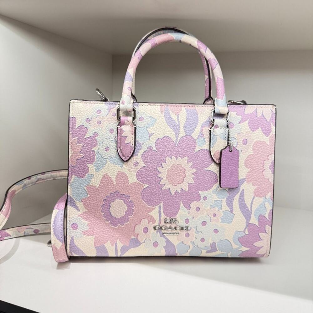 Coach CBM08 Maggie Small Tote Bag With Floral Print